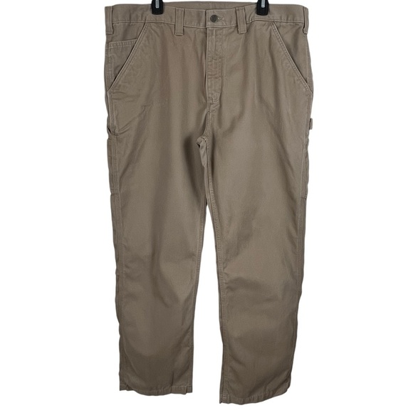 Carhartt Relaxed Fit Khaki Utility Carpenter Work Pants Size 40 - 32 - Picture 1 of 10